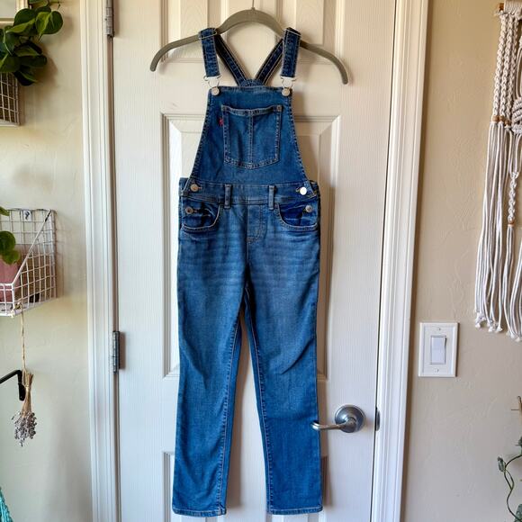 Levi's Girlfriend Denim Overalls Girls 7 - Picture 2 of 10